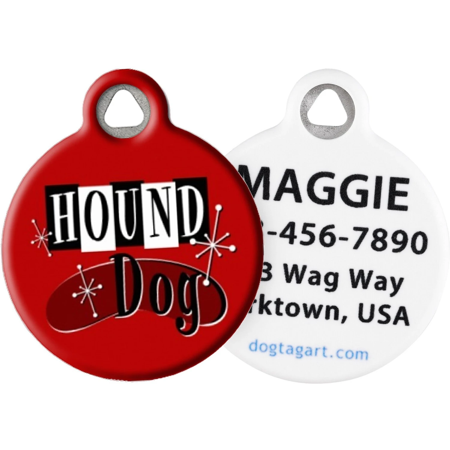 Dog Tag Art Retro Hound Dog Personalized Dog ID Tag 1 Dog Tag Art Retro Hound Dog Personalized Dog ID Tag