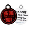 Dog Tag Art Big Dog Little Body Personalized Dog ID Tag