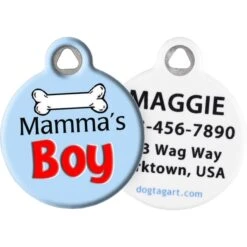 Dog Tag Art Mama's Boy Personalized Dog & Cat ID Tag