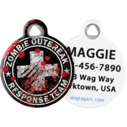 Dog Tag Art Zombie Outbreak Personalized Dog & Cat ID Tag