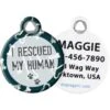 Dog Tag Art I Rescued My Human Personalized Dog & Cat ID Tag