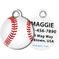 Dog Tag Art Baseball Personalized Dog & Cat ID Tag