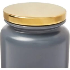 Frisco Modern Gold Rim Ceramic Treat Jar -PetSafe Kong Shop 270190 PT5. AC SS1800 V1627669956