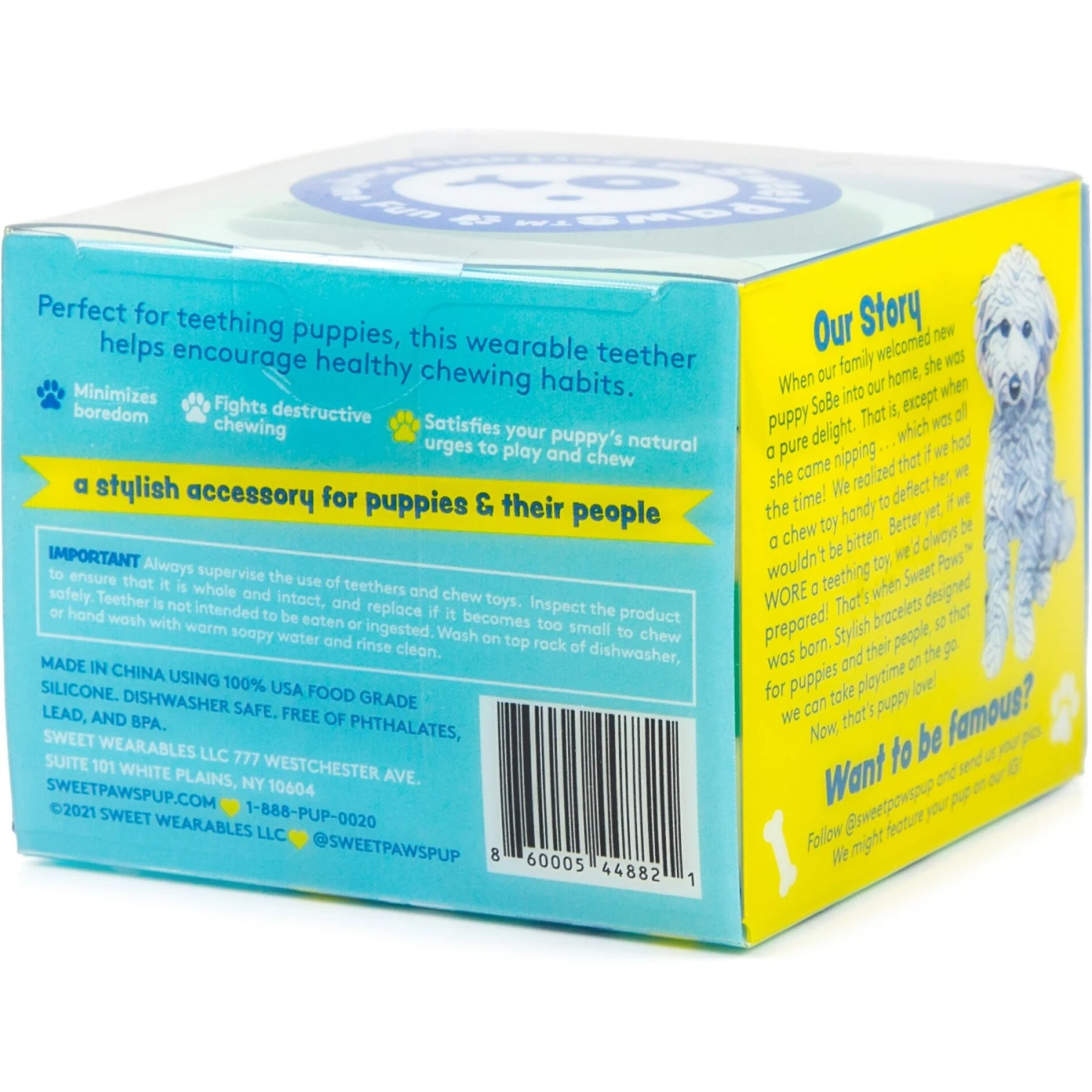 Sweet Paws Wearable Puppy Teether Stack Dog Chew Toy 9 Sweet Paws Wearable Puppy Teether Stack Dog Chew Toy - Image 9