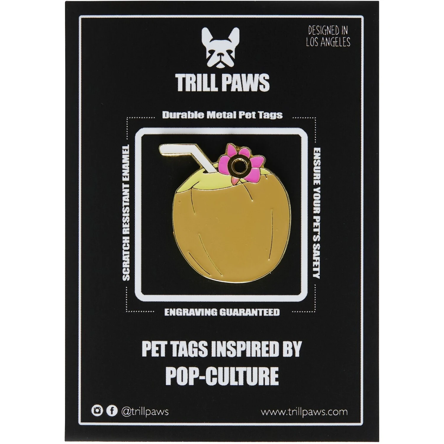 Trill Paws Coconut Personalized Dog & Cat ID Tag 3 Trill Paws Coconut Personalized Dog & Cat ID Tag - Image 3