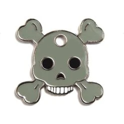Trill Paws Skull & Bones Personalized Dog & Cat ID Tag