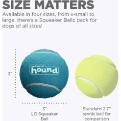 Outward Hound Squeaker Balls Large Dog Toys, 4 Count -PetSafe Kong Shop 278081 PT2. AC SS1800 V1636500107