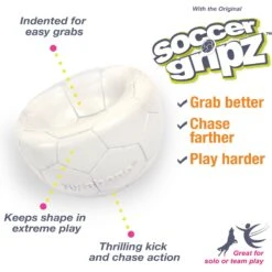 Nylabone Power Play Gripz Soccer Ball Dog Toy 11 Nylabone Power Play Gripz Soccer Ball Dog Toy -PetSafe Kong Shop 278152 PT2. AC SS1800 V1658763980