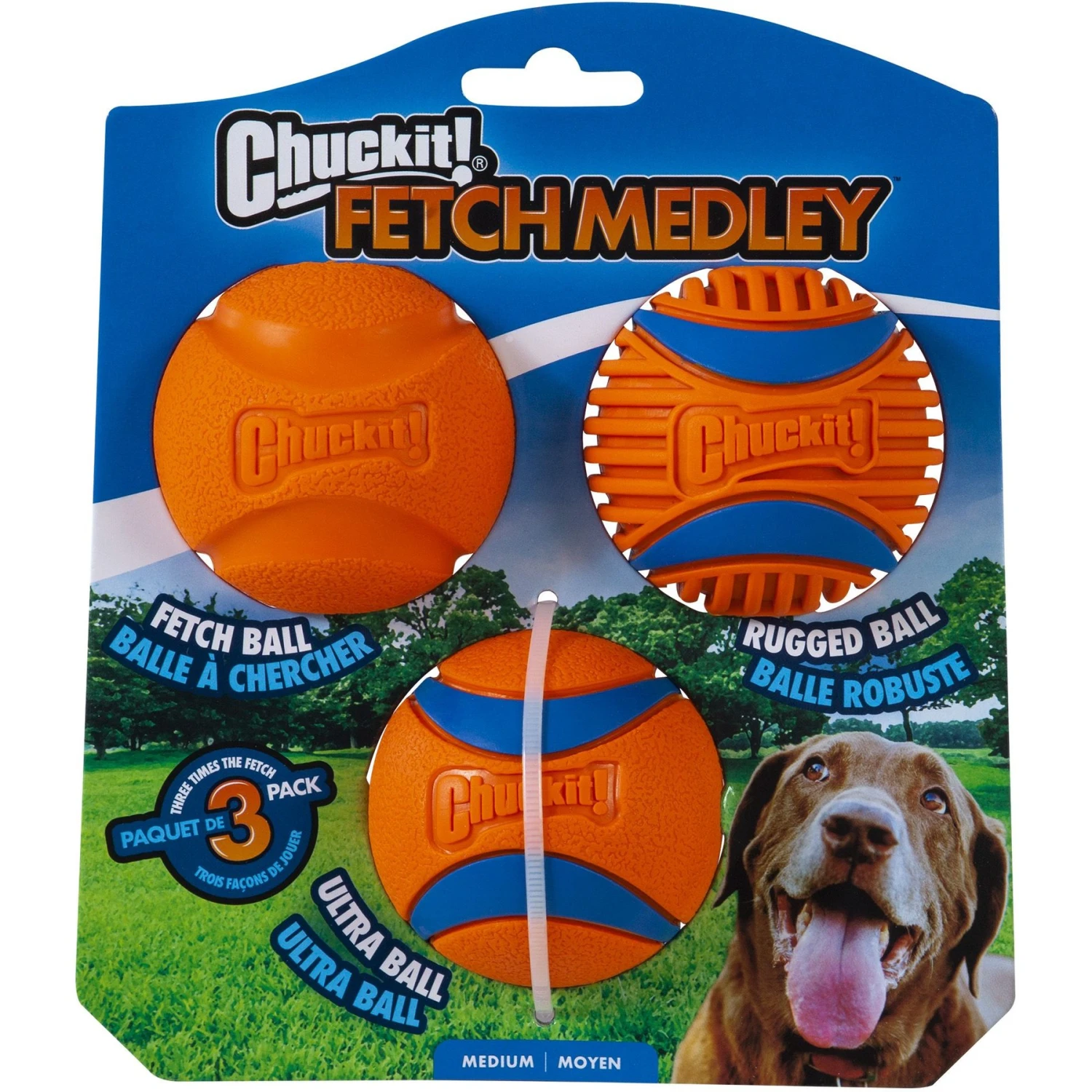 Chuckit! Fetch Medley Ultra Ball Dog Toy, 3 Count 1 Chuckit! Fetch Medley Ultra Ball Dog Toy, 3 Count