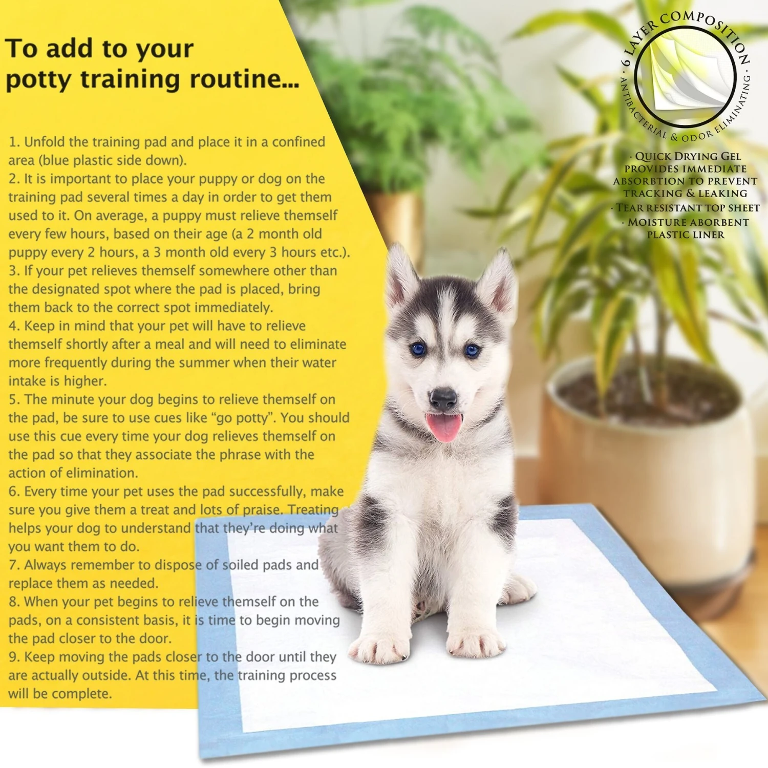 American Kennel Club AKC Ultra-Absorbent Fresh Cut Grass Scented Dog Training Pads, X-Large, 50 Count 5 American Kennel Club AKC Ultra-Absorbent Fresh Cut Grass Scented Dog Training Pads, X-Large, 50 Count - Image 5