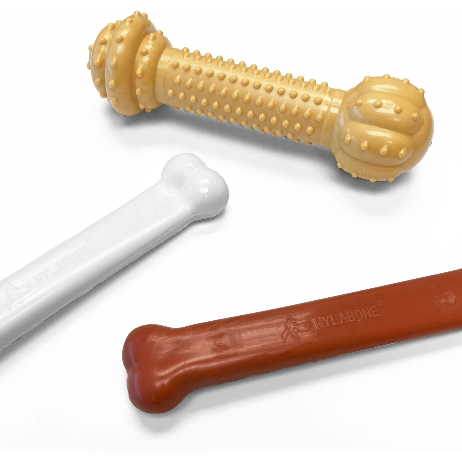 Nylabone Power Chew Nylon Dog Bones Bundle Chicken, Bacon & Peanut Butter 2 Nylabone Power Chew Nylon Dog Bones Bundle Chicken, Bacon & Peanut Butter - Image 2