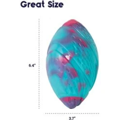 Petstages Grunt N Punt Football Dog Toy, Blue & Pink -PetSafe Kong Shop 280174 PT4. AC SS1800 V1636521867