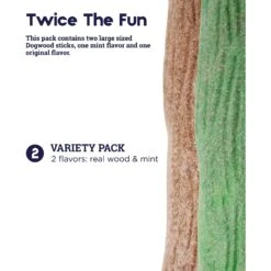 Petstages Dogwood Dog Chew Toy, Large, 2 Count 10 Petstages Dogwood Dog Chew Toy, Large, 2 Count -PetSafe Kong Shop 280204 PT1. AC SS1800 V1636503833