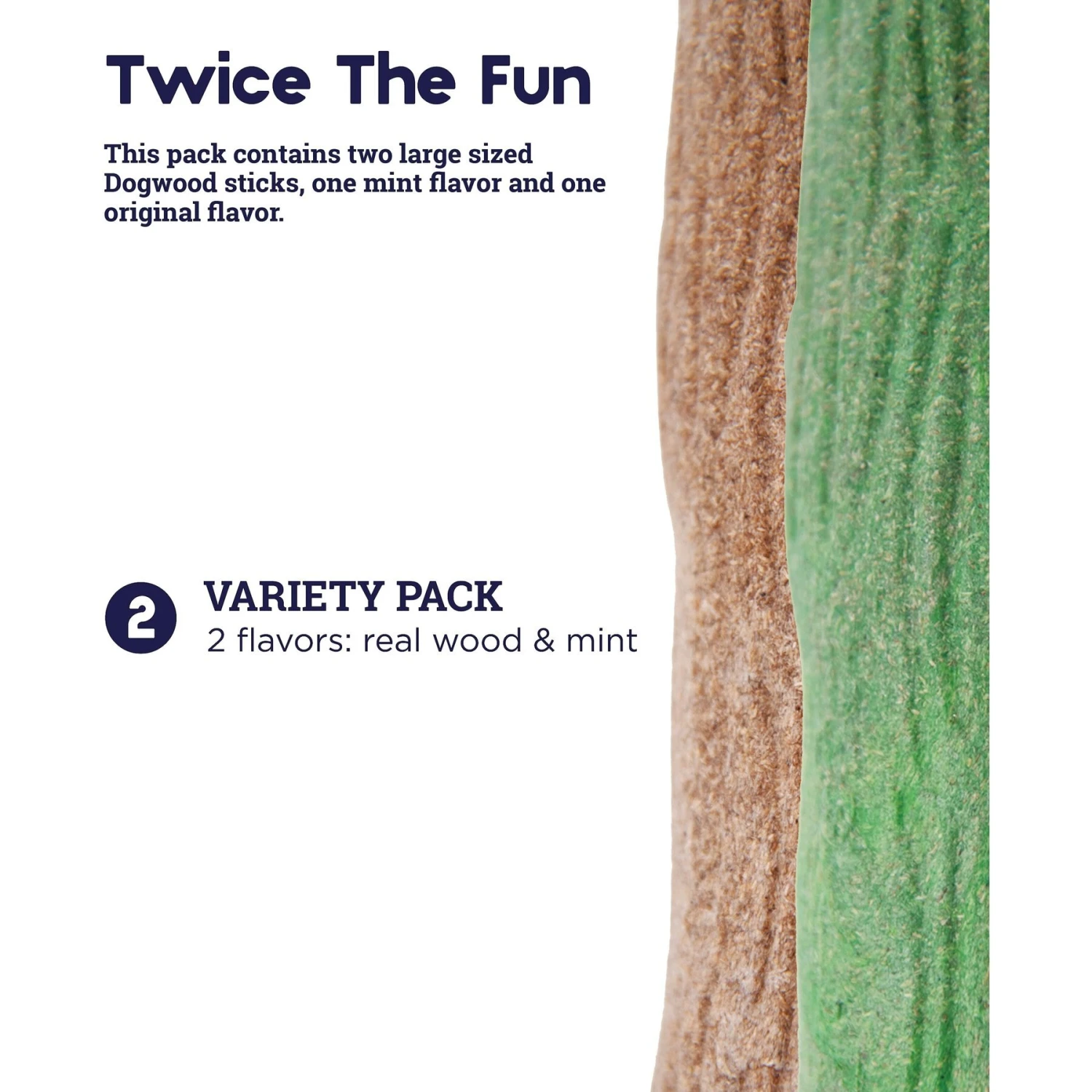 Petstages Dogwood Dog Chew Toy, Large, 2 Count 2 Petstages Dogwood Dog Chew Toy, Large, 2 Count - Image 2