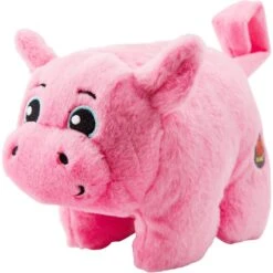 Charming Pet Poppers Pig Plush Dog Toy, Pink, X-Small