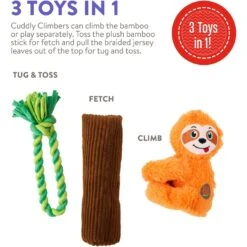Charming Pet Cuddly Climbers Sloth Plush Dog Toy, Orange, Small -PetSafe Kong Shop 280246 PT3. AC SS1800 V1618932197