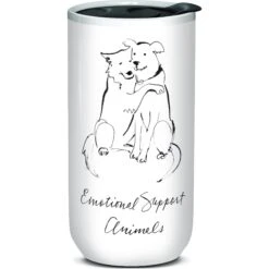 Punch Studio Emotional Support Animals Travel Mug, 11-oz