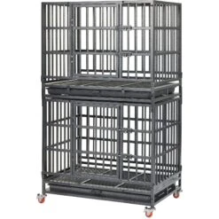 Frisco Ultimate Foldable & Stackable Heavy Duty Steel Metal Single Door Dog Crate -PetSafe Kong Shop 280395 PT4. AC SS1800 V1632851515
