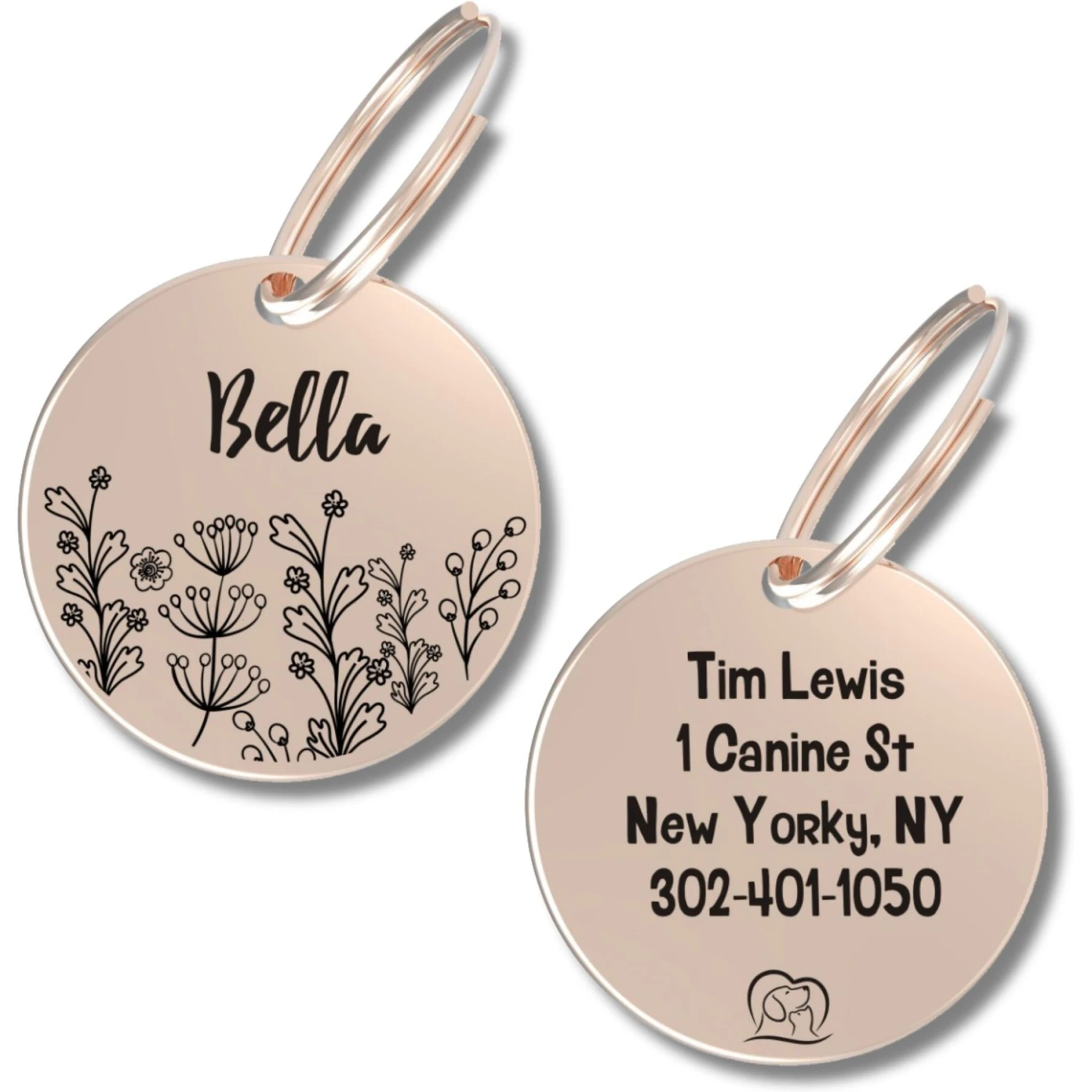 PawFurEver Circle Personalized Dog ID Tag 1 PawFurEver Circle Personalized Dog ID Tag