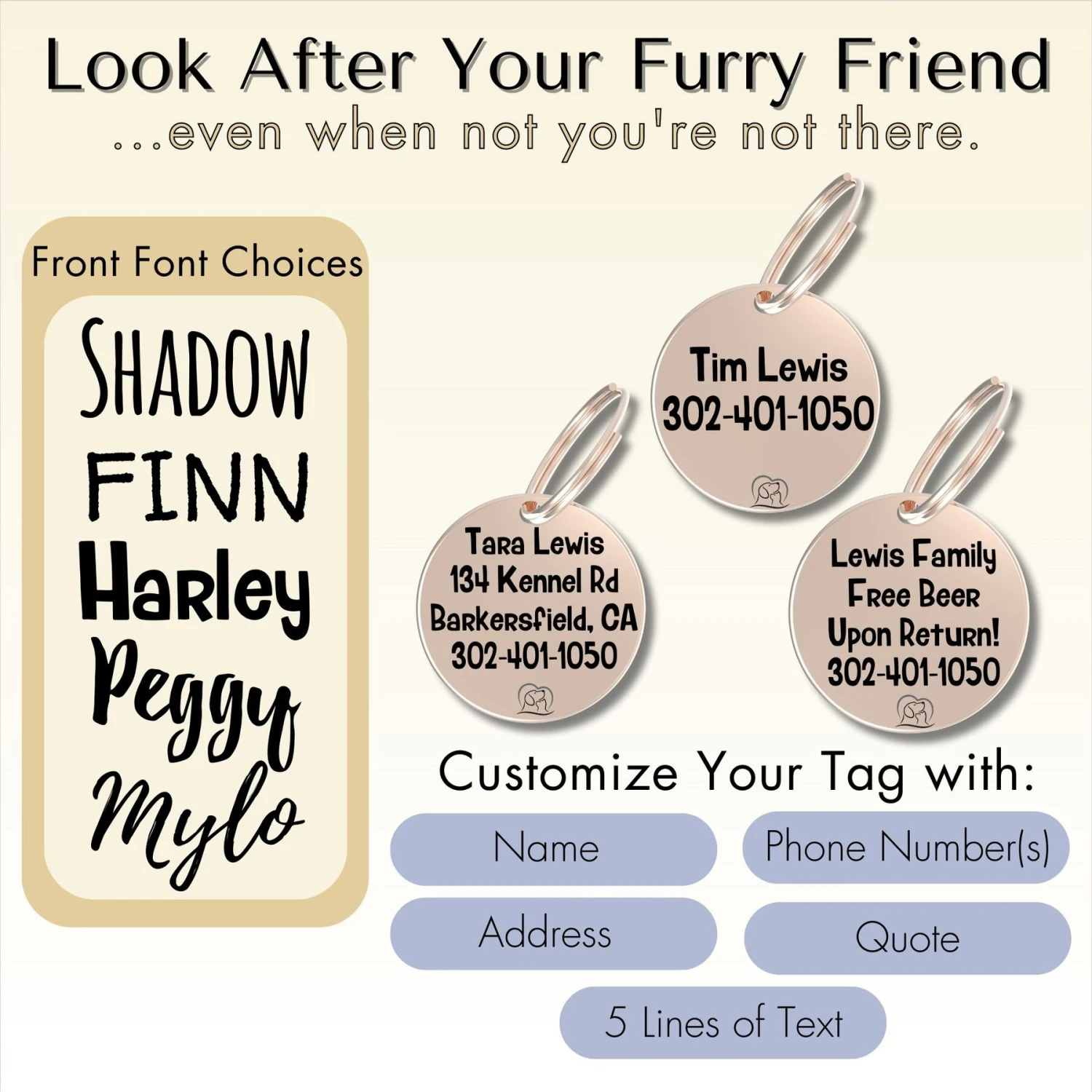 PawFurEver Circle Personalized Dog ID Tag 5 PawFurEver Circle Personalized Dog ID Tag - Image 5