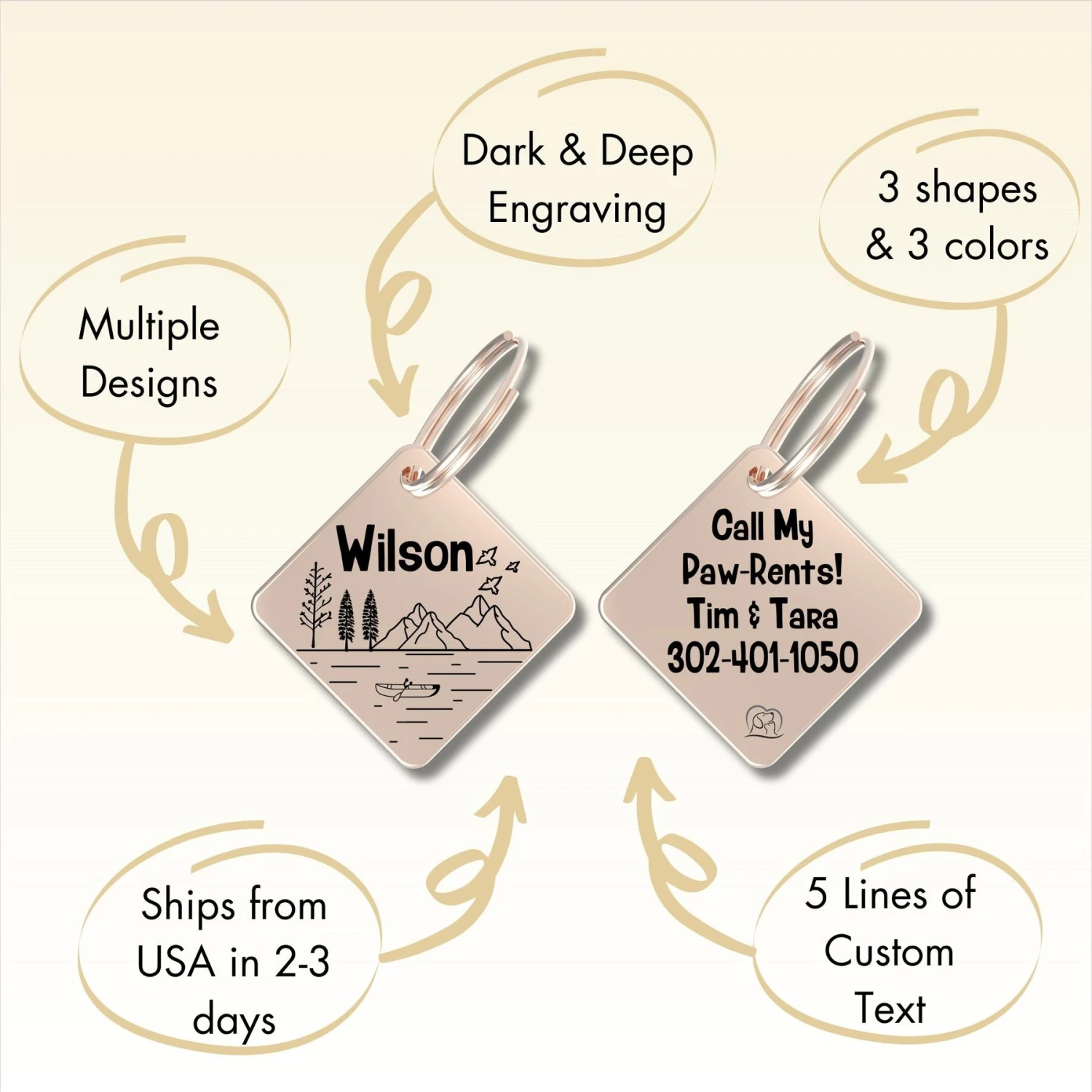 PawFurEver Diamond Personalized Dog ID Tag 7 PawFurEver Diamond Personalized Dog ID Tag - Image 7