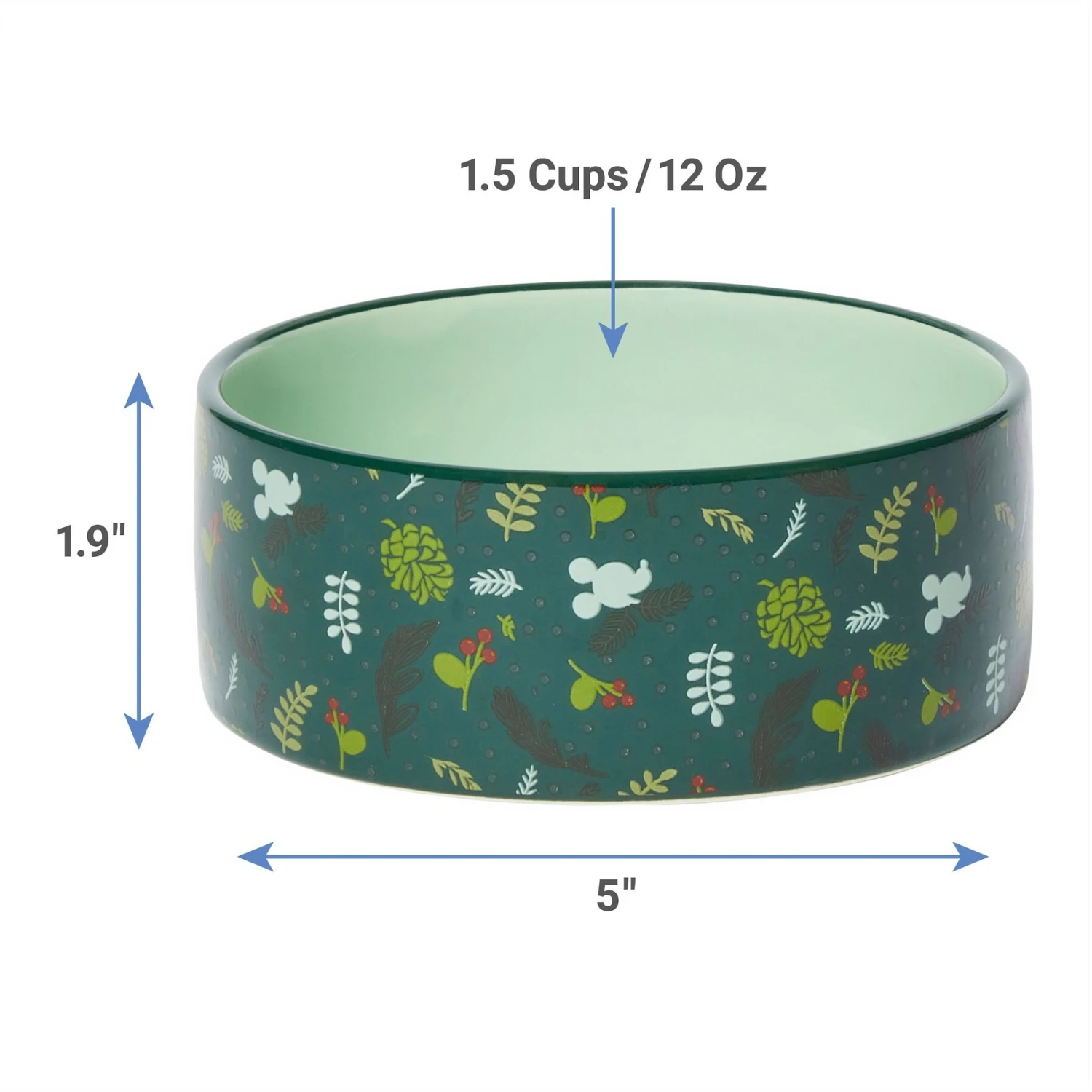 Disney Mickey Mouse Holiday Non-Skid Ceramic Dog & Cat Bowl 2 Disney Mickey Mouse Holiday Non-Skid Ceramic Dog & Cat Bowl - Image 2