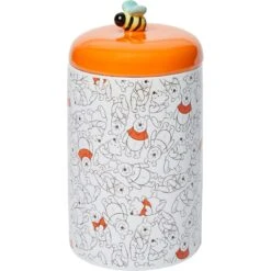 Disney Winnie The Pooh Orange Ceramic Dog & Cat Treat Jar