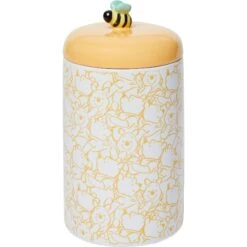 Disney Winnie The Pooh Yellow Ceramic Dog & Cat Treat Jar