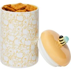 Disney Winnie The Pooh Yellow Ceramic Dog & Cat Treat Jar -PetSafe Kong Shop 280637 PT4. AC SS1800 V1628535376