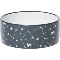STAR WARS Navy Constellations No-Skid Ceramic Dog & Cat Bowl