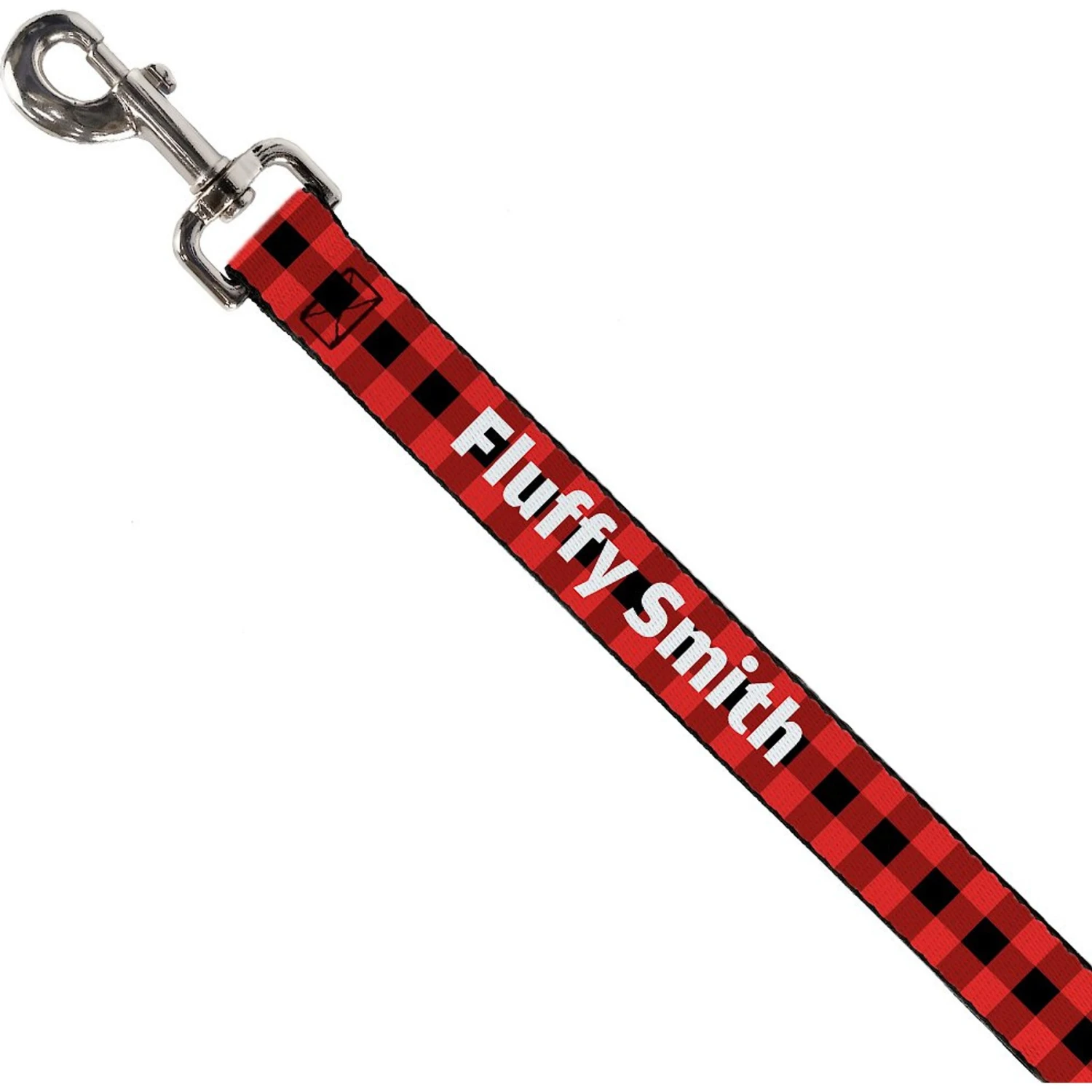 Buckle-Down Personalized Dog Leash, Buffalo Plaid 1 Buckle-Down Personalized Dog Leash, Buffalo Plaid