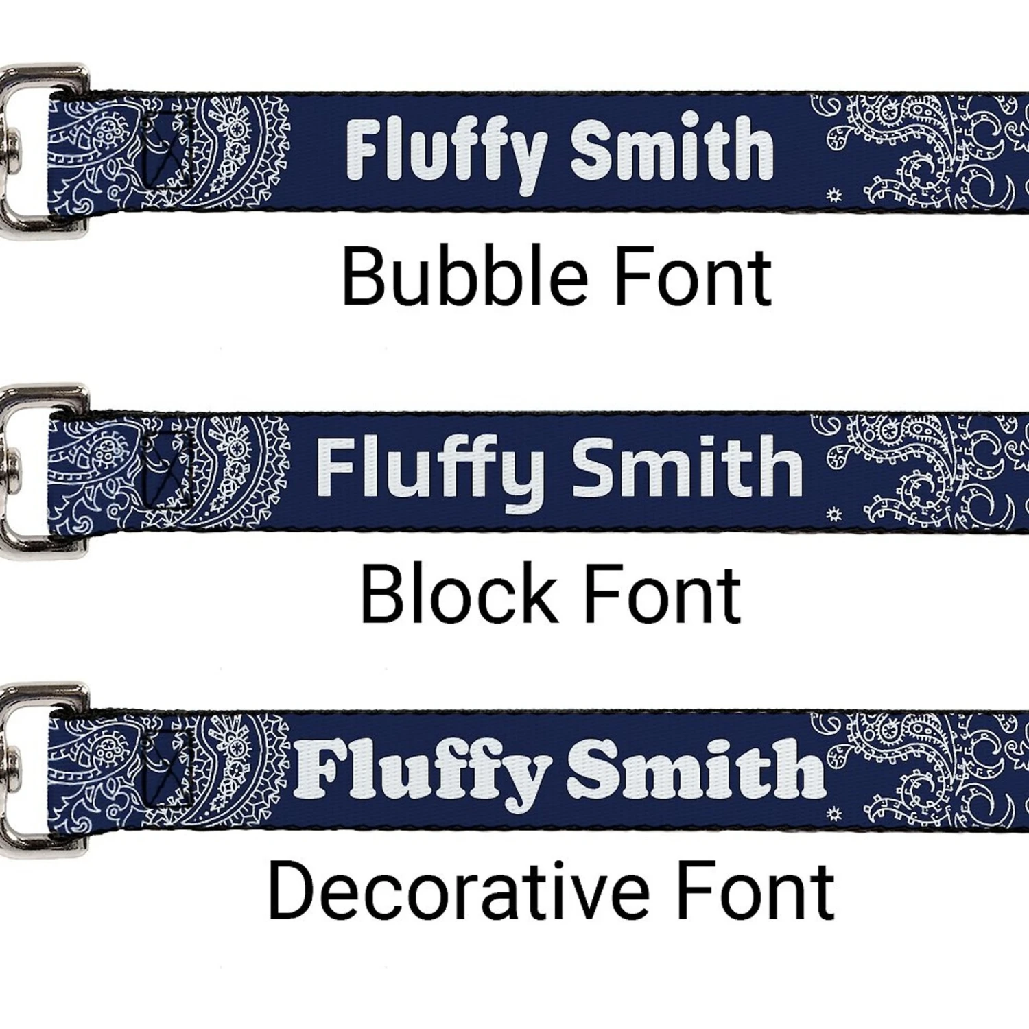 Buckle-Down Personalized Dog Leash, Paisley 2 Buckle-Down Personalized Dog Leash, Paisley - Image 2