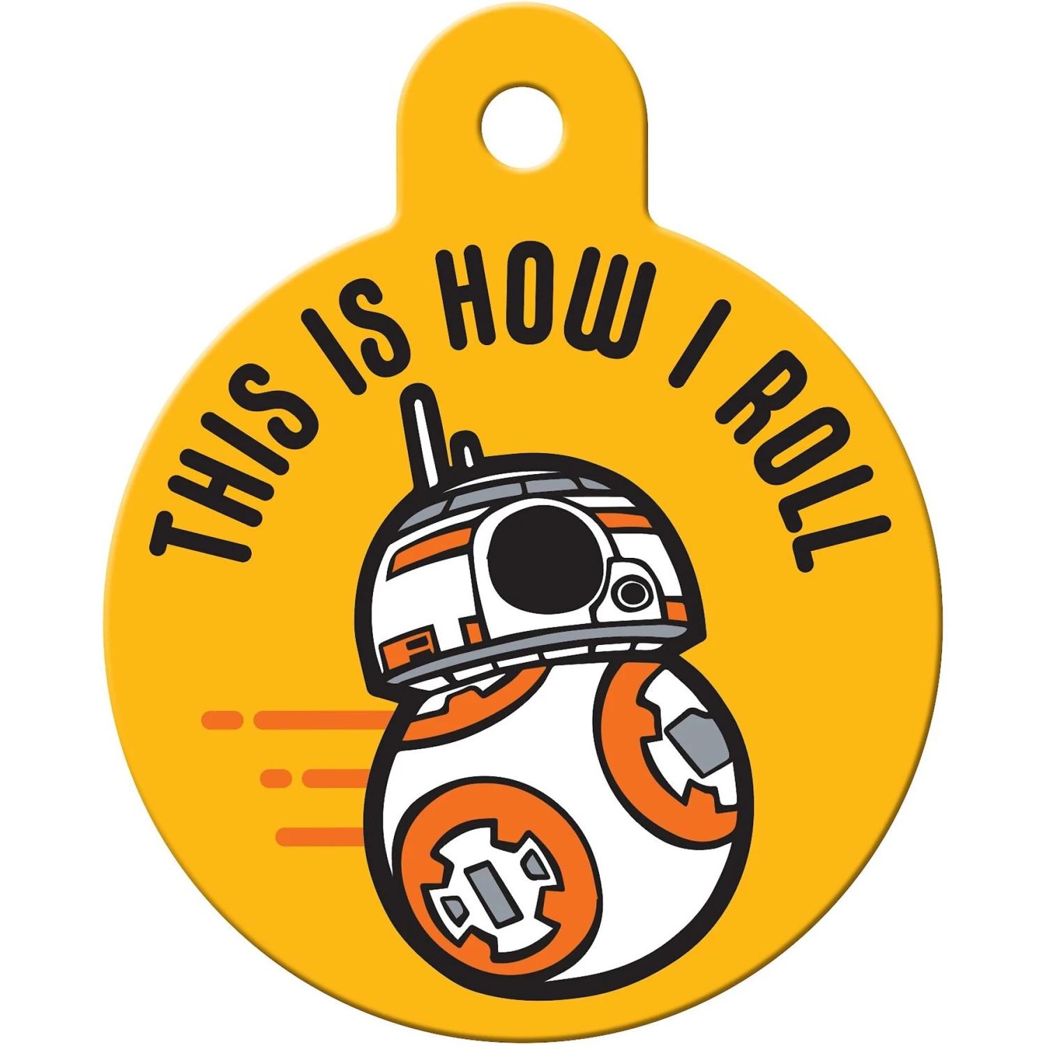 Quick-Tag Star Wars BB-8 How I Roll Circle Personalized Dog & Cat ID Tag 2 Quick-Tag Star Wars BB-8 How I Roll Circle Personalized Dog & Cat ID Tag - Image 2