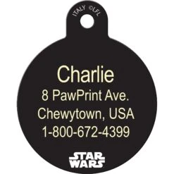 Quick-Tag Star Wars Darth Vader Bark Side Circle Personalized Dog & Cat ID Tag -PetSafe Kong Shop 286310 PT2. AC SS1800 V1619216855