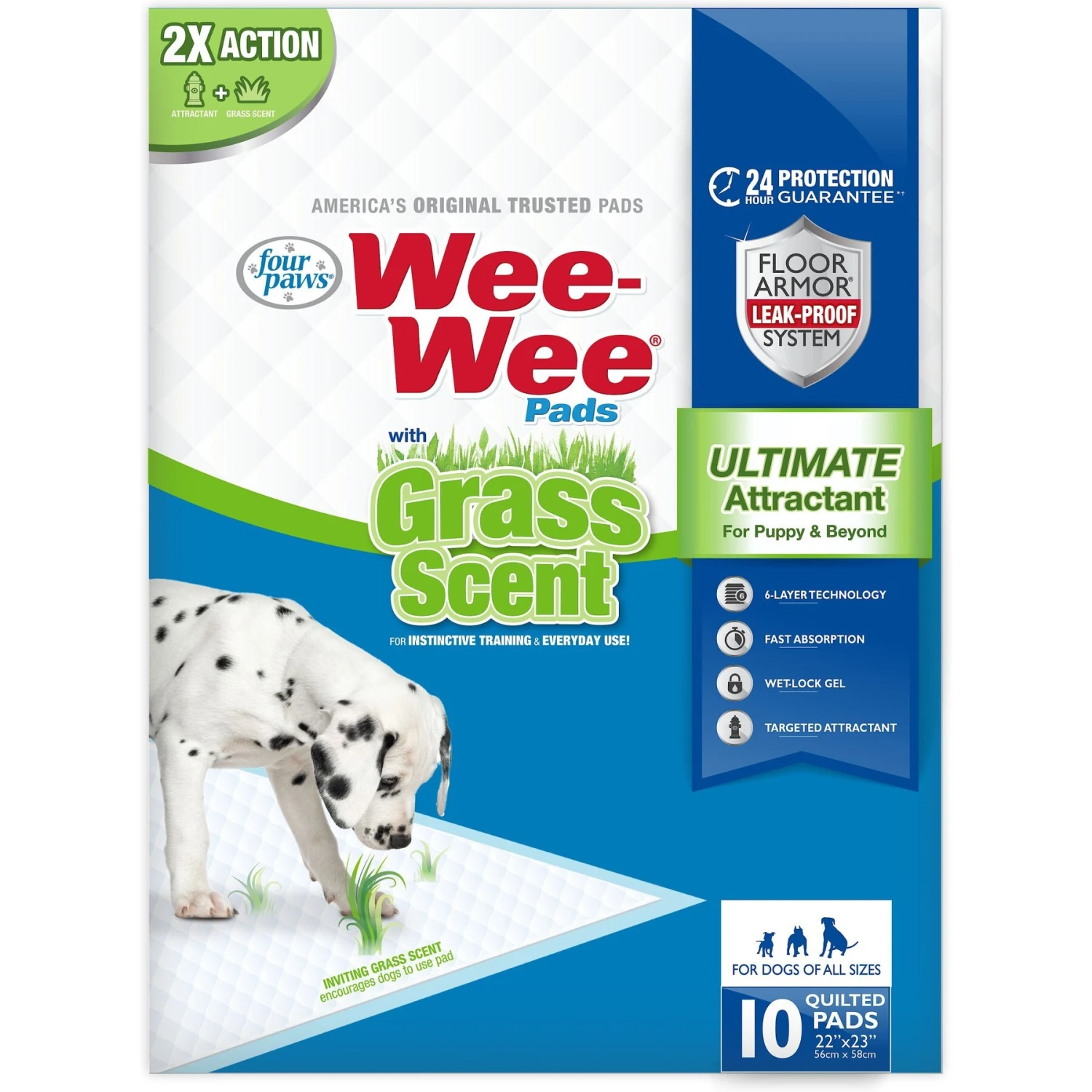 Four Paws Wee-Wee Ultimate Attractant Dog Pee Pads With Grass Scent 7 Four Paws Wee-Wee Ultimate Attractant Dog Pee Pads With Grass Scent - Image 7