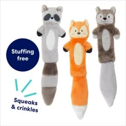 Frisco Forest Friends Stuffing-Free Skinny Plush Squeaky Dog Toy -PetSafe Kong Shop 286571 PT2. AC SS1800 V1695760988