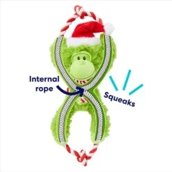 Frisco Holiday Monkey Plush With Rope Squeaky Dog Toy -PetSafe Kong Shop 287115 PT2. AC SS1800 V1695044339