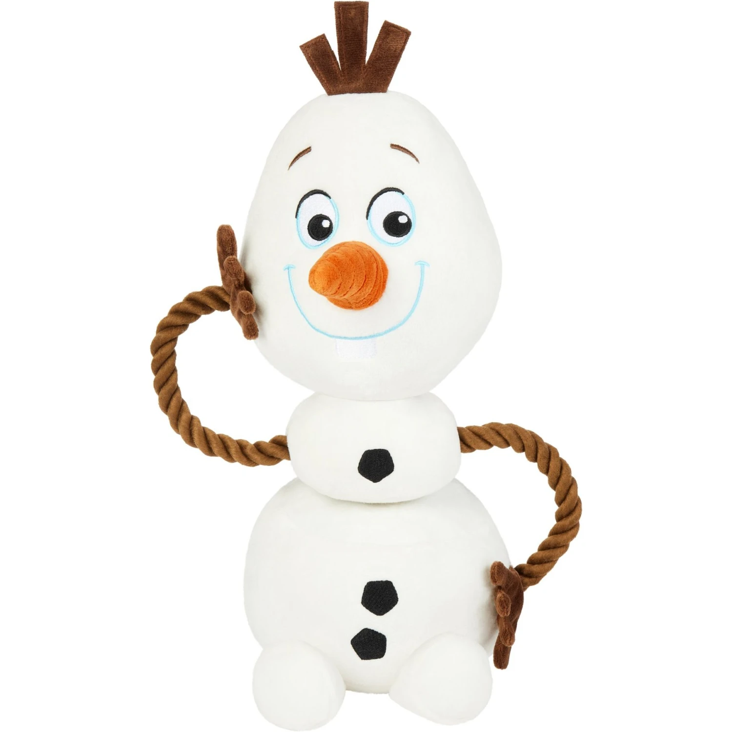 Disney Frozen's Olaf Plush With Rope Squeaky Dog Toy 1 Disney Frozen's Olaf Plush With Rope Squeaky Dog Toy
