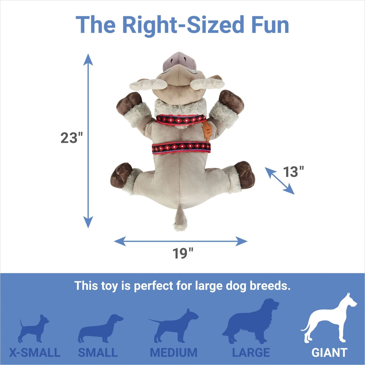 Disney Frozen's Sven Jumbo Plush Squeaky Dog Toy 2 Disney Frozen's Sven Jumbo Plush Squeaky Dog Toy - Image 2