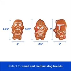 STAR WARS Holiday DARTH VADER, BOBA FETT & STORMTROOPER Cookie Plate Plush Squeaky Dog Toy, 4 Count -PetSafe Kong Shop 287919 PT2. AC SS1800 V1694812400