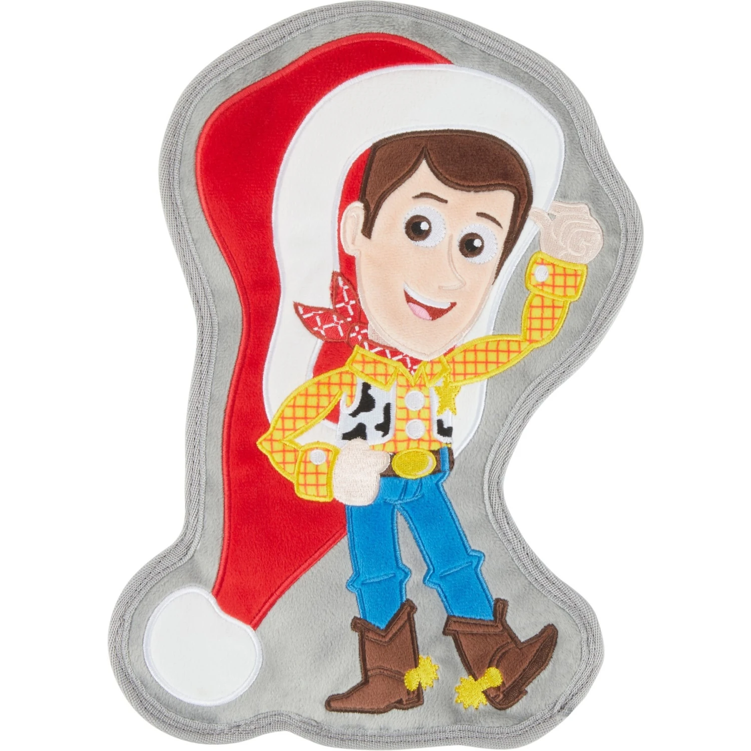 Pixar Holiday Woody With Santa Hat Flat Plush Squeaky Dog Toy 1 Pixar Holiday Woody With Santa Hat Flat Plush Squeaky Dog Toy
