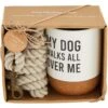Mud Pie "My Dog" Leash & Mug Set