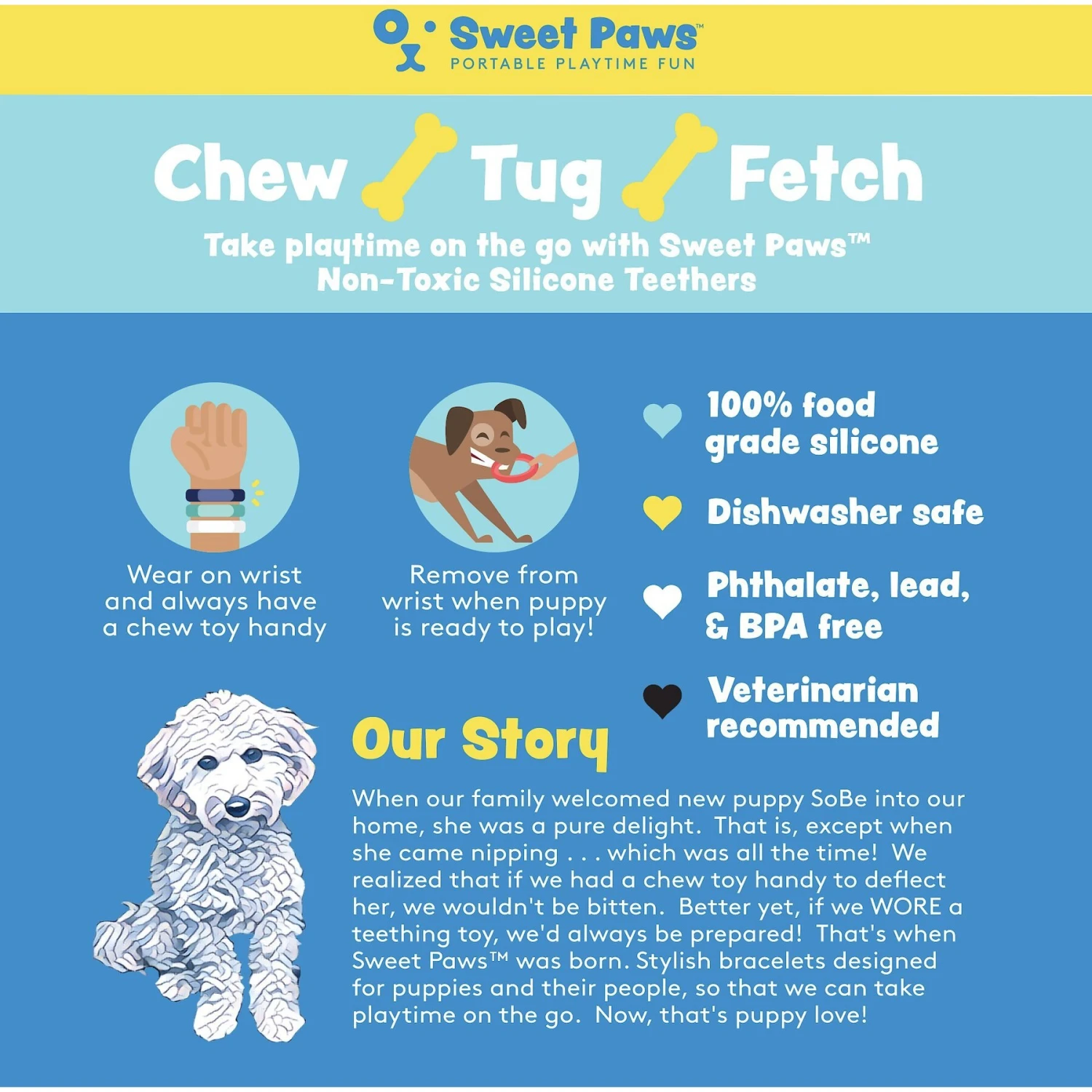 Sweet Paws Santa Paws Stack Wearable Puppy Teether Dog Toy, 4 Count 7 Sweet Paws Santa Paws Stack Wearable Puppy Teether Dog Toy, 4 Count - Image 7