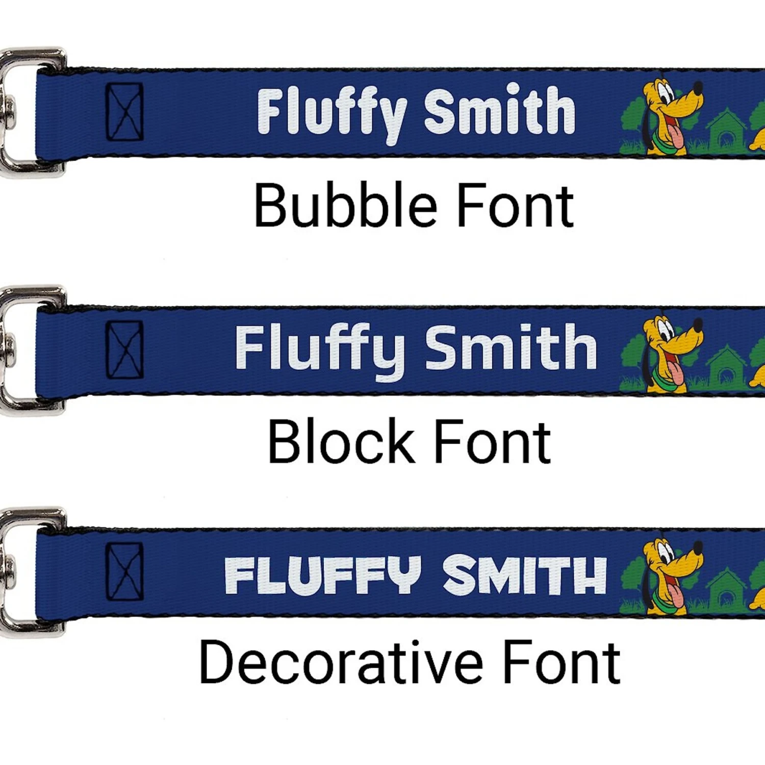 Buckle-Down Disney Pluto 4-Poses/Landscape Personalized Dog Leash 2 Buckle-Down Disney Pluto 4-Poses/Landscape Personalized Dog Leash - Image 2