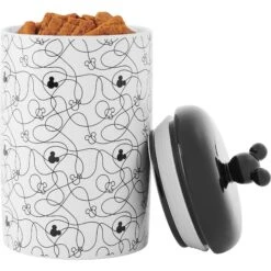 Disney Mickey Lines Ceramic Treat Jar -PetSafe Kong Shop 291412 PT4. AC SS1800 V1633979135