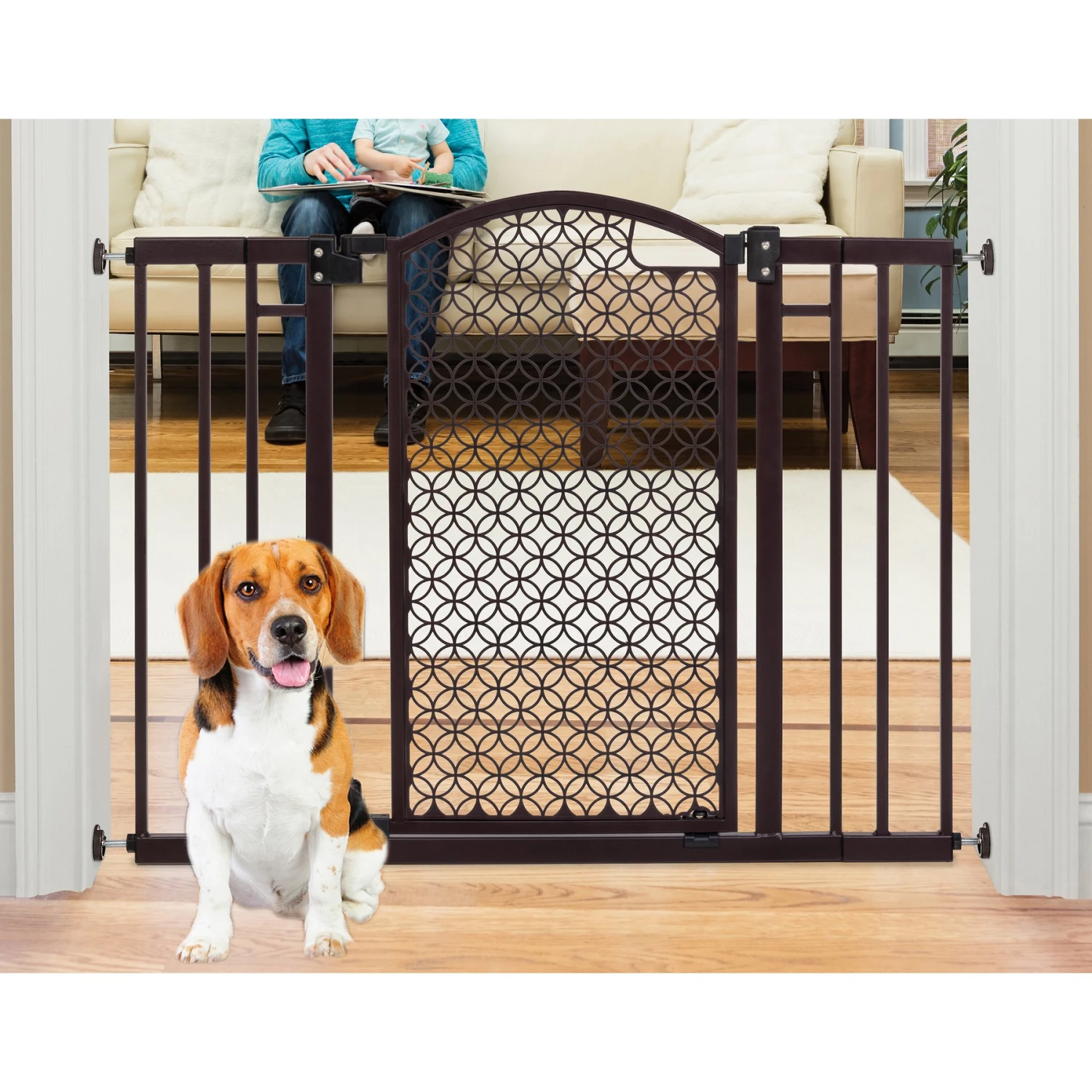 Summer Modern Home Decorative Walk-Thru Dog Gate 2 Summer Modern Home Decorative Walk-Thru Dog Gate - Image 2