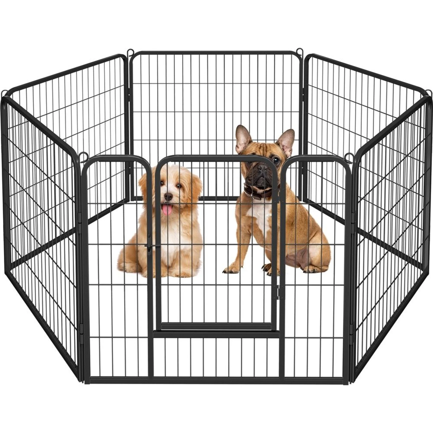 Yaheetech Heavy Duty Wire Dog & Cat Playpen, Black 2 Yaheetech Heavy Duty Wire Dog & Cat Playpen, Black - Image 2