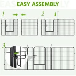 Yaheetech Heavy Duty Wire Dog & Cat Playpen, Black 13 Yaheetech Heavy Duty Wire Dog & Cat Playpen, Black -PetSafe Kong Shop 295094 PT5. AC SS1800 V1659907757