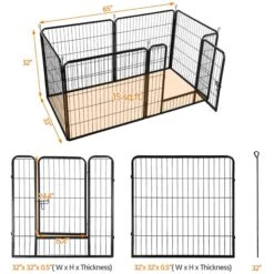 Yaheetech Heavy Duty Wire Dog & Cat Playpen, Black 14 Yaheetech Heavy Duty Wire Dog & Cat Playpen, Black -PetSafe Kong Shop 295094 PT6. AC SS1800 V1659907817