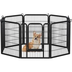 Yaheetech 8-Panel Wire Dog & Cat Exercise Playpen, 26-in W X 32-in H -PetSafe Kong Shop 295096 PT2. AC SS1800 V1692212729